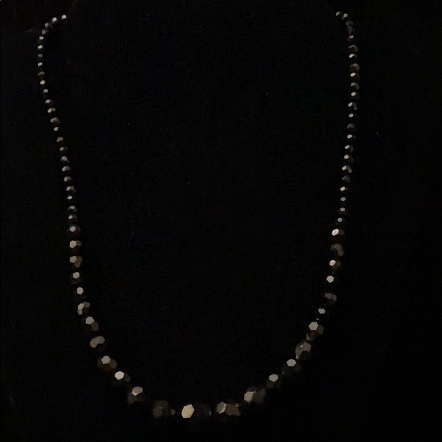 Black Reflective Stone Necklace
